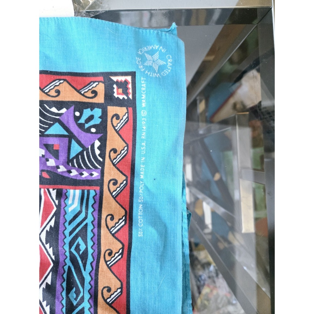 Pair of Western handkerchief bandanas 1 isWamcraft southwest - Picture 2 of 4